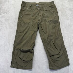 Kuhl Pants Women's 8 Kendra Kapri Ripstop Olive Green Hiking Camping‎ Outdoors